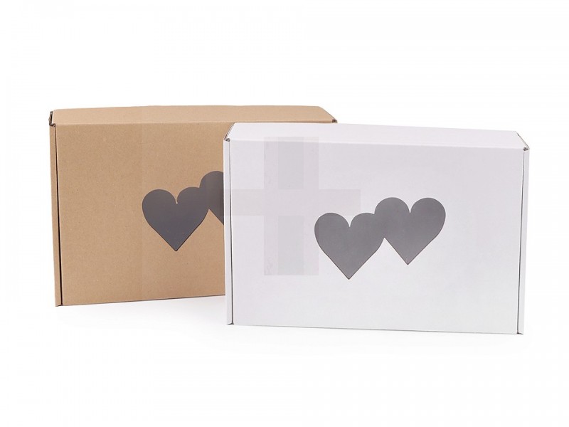 Papir doboz szíves - 17 x 26 cm