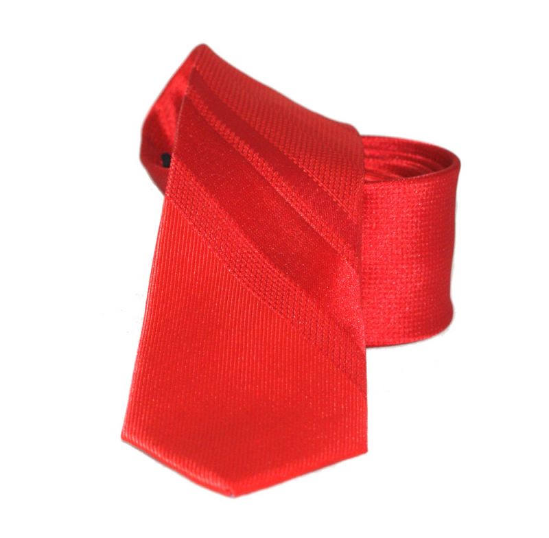 Goldenland slim nyakkendő - Piros csíkos