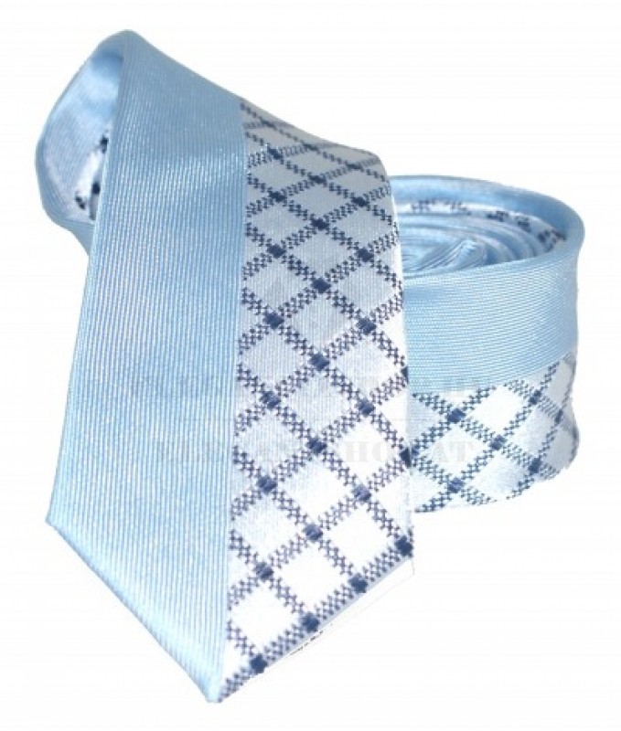 Goldenland slim nyakkendő - Kék kockás
