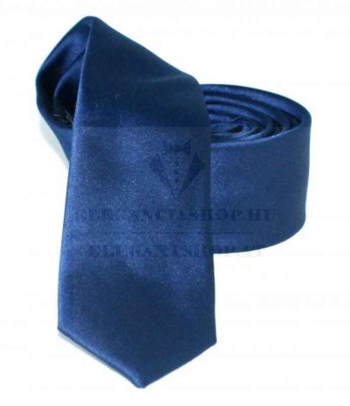Goldenland slim nyakkendő - Sötétkék szatén