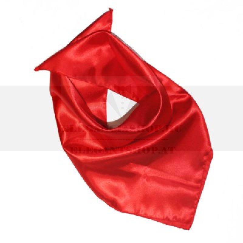 Szatén női kendő 60x60 cm - Piros
