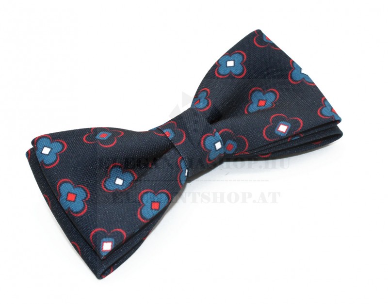 Linta csokornyakkendő - Kék mintás