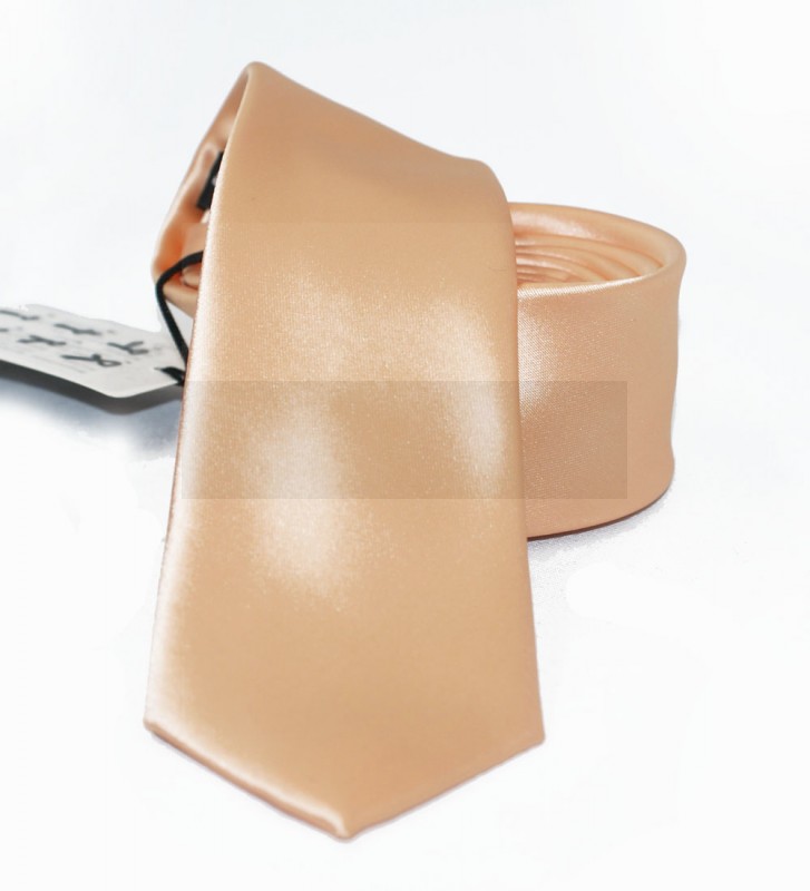 NM Slim szatén nyakkendő - Barackpúder