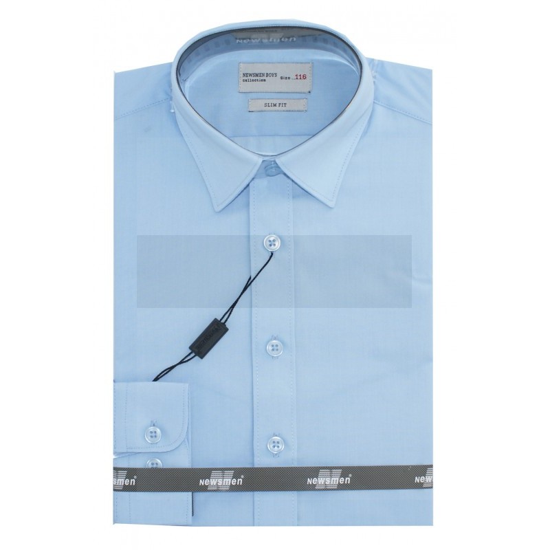 Newsmen gyerek slim hosszúujjú ing - Égszínkék