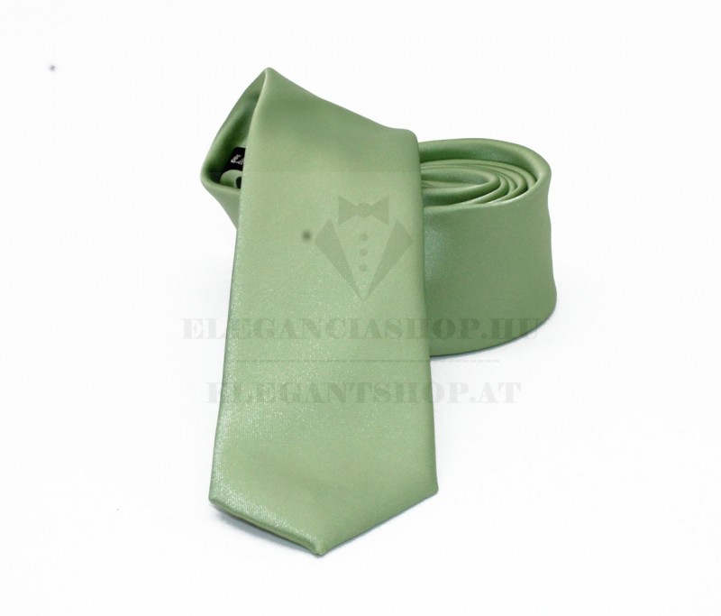 NM Slim szatén nyakkendő - Halványzöld