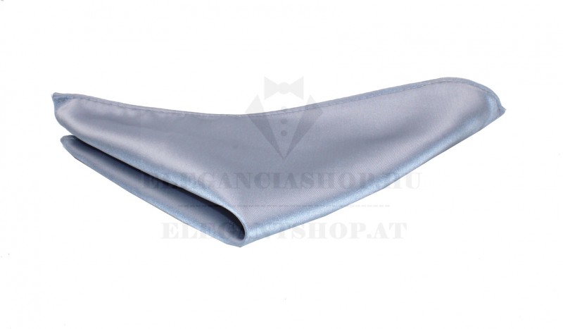 NM szatén díszzsebkendő - Ezüst