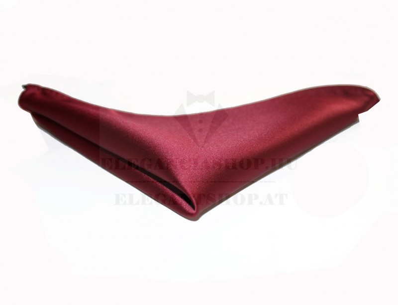NM szatén díszzsebkendő - Bordó