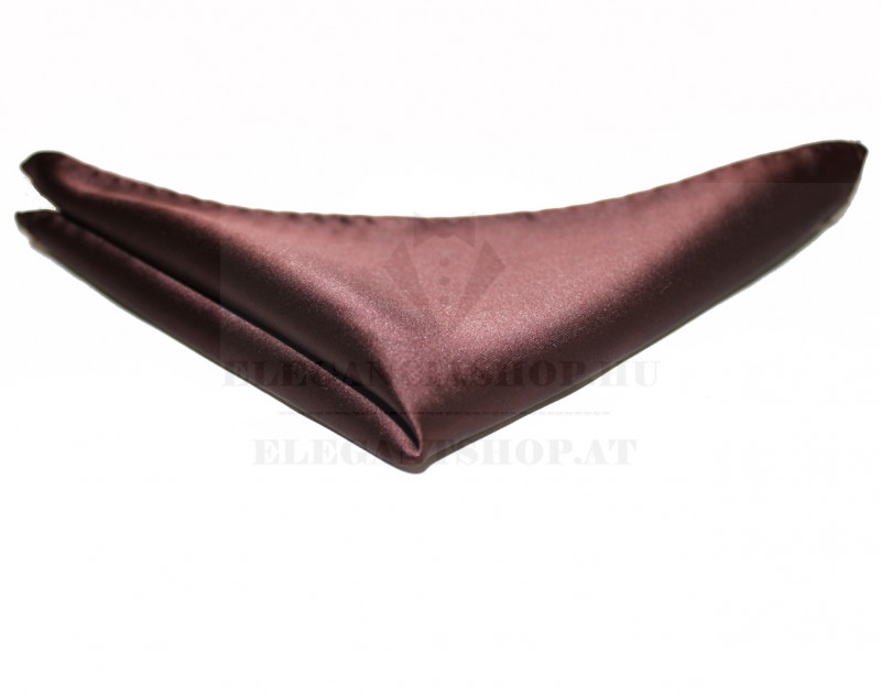 NM szatén díszzsebkendő - Sötétbarna