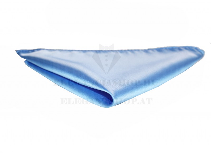 NM szatén díszzsebkendő - Égszínkék