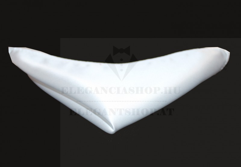 NM szatén díszzsebkendő - Fehér