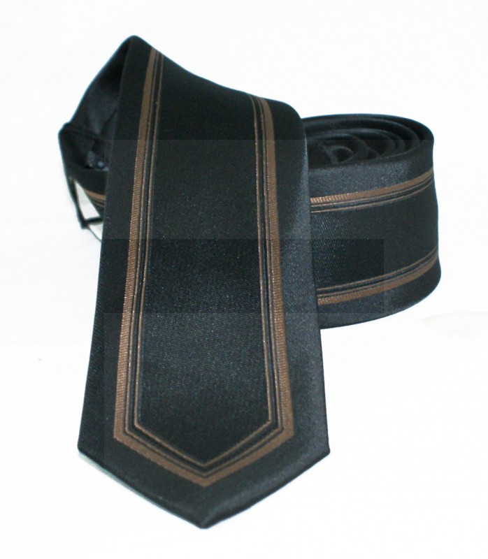 NM slim nyakkendő - Arany mintás