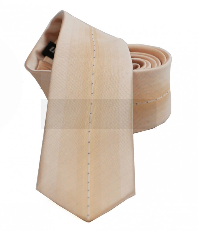 NM slim nyakkendő - Púderbarack mintás