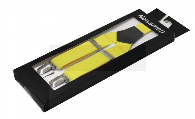 NM Díszdobozos unisex nadrágtartó - Sárga