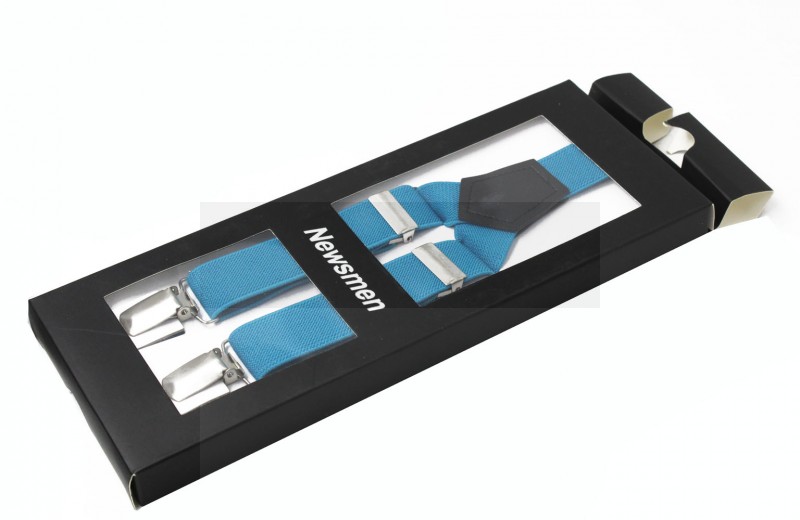 NM Díszdobozos unisex nadrágtartó - Türkízkék