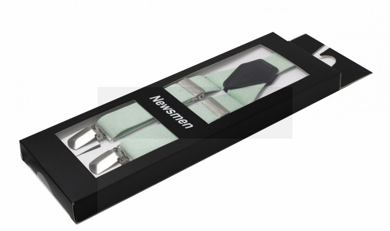 NM Díszdobozos unisex nadrágtartó - Halványmenta