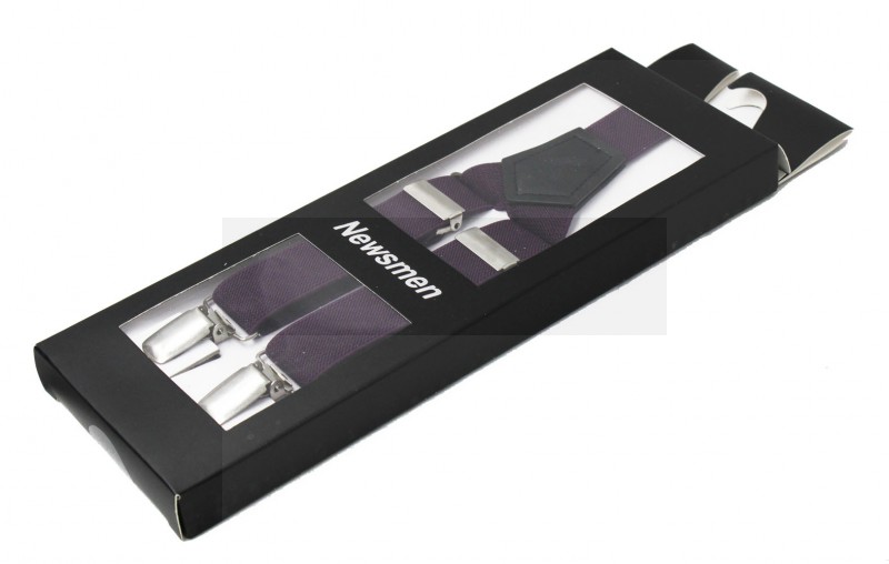 NM Díszdobozos unisex nadrágtartó - Sötétlila