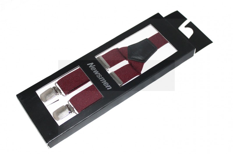 NM Díszdobozos unisex nadrágtartó - Bordó