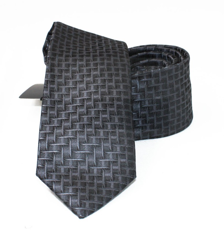 NM slim szövött nyakkendő - Grafit mintás