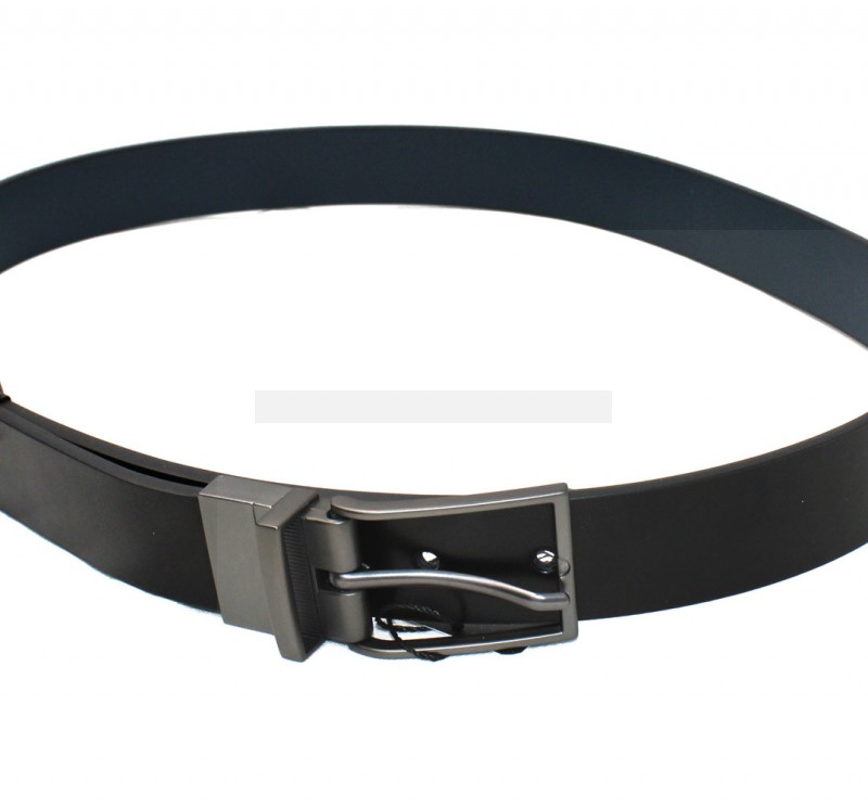 NM Férfi bőr öv - Fekete-sötékék