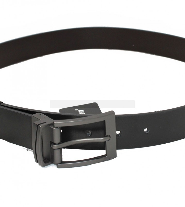 NM Férfi bőr öv - Fekete-sötétbarna