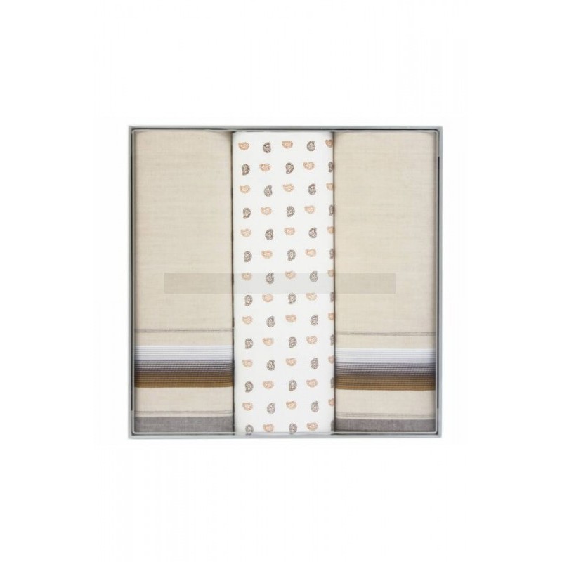 Manager 3 db-os zsebkendő csomag - Drapp