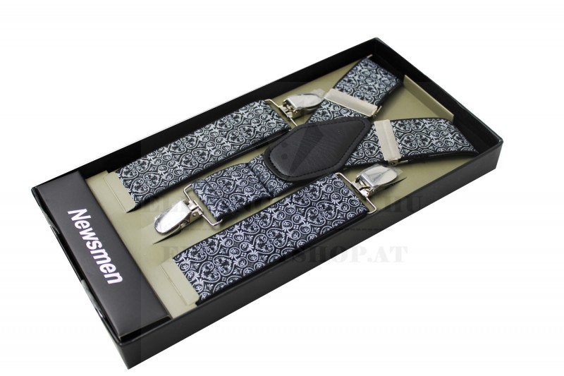 Férfi nadrágtartó - Fekete mintás