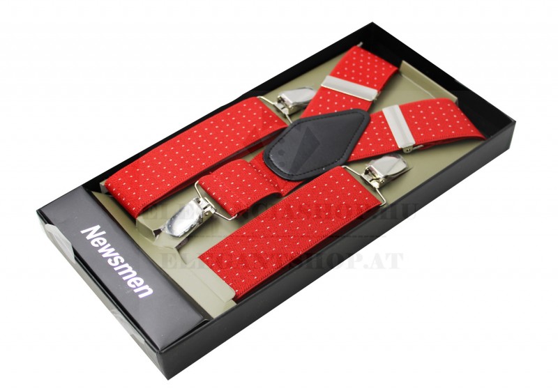 Férfi nadrágtartó - Piros pöttyös