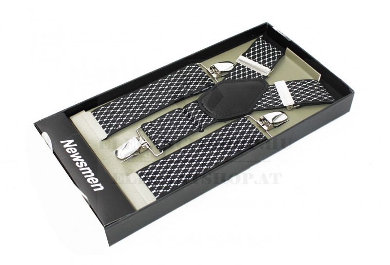 Férfi nadrágtartó - Fekete mintás