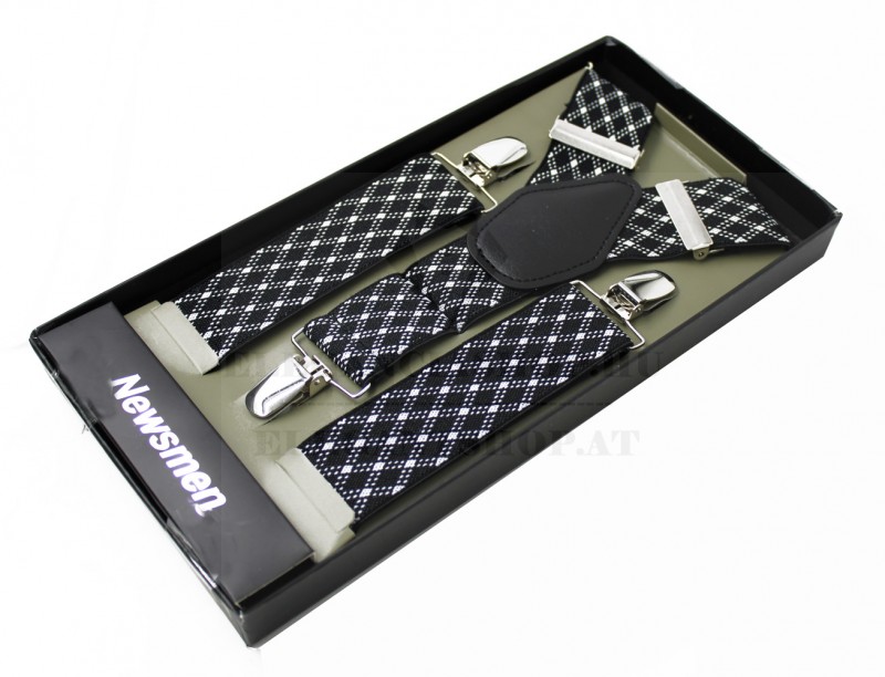 Férfi nadrágtartó - Fekete mintás