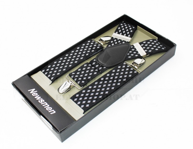 Férfi nadrágtartó - Fekete mintás