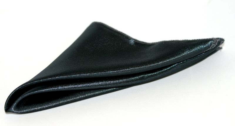 Vento szatén díszzsebkendő - Fekete