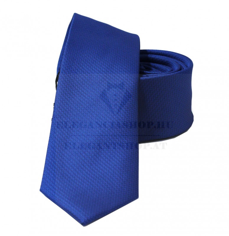 NM slim szövött nyakkendő - Királykék szövött