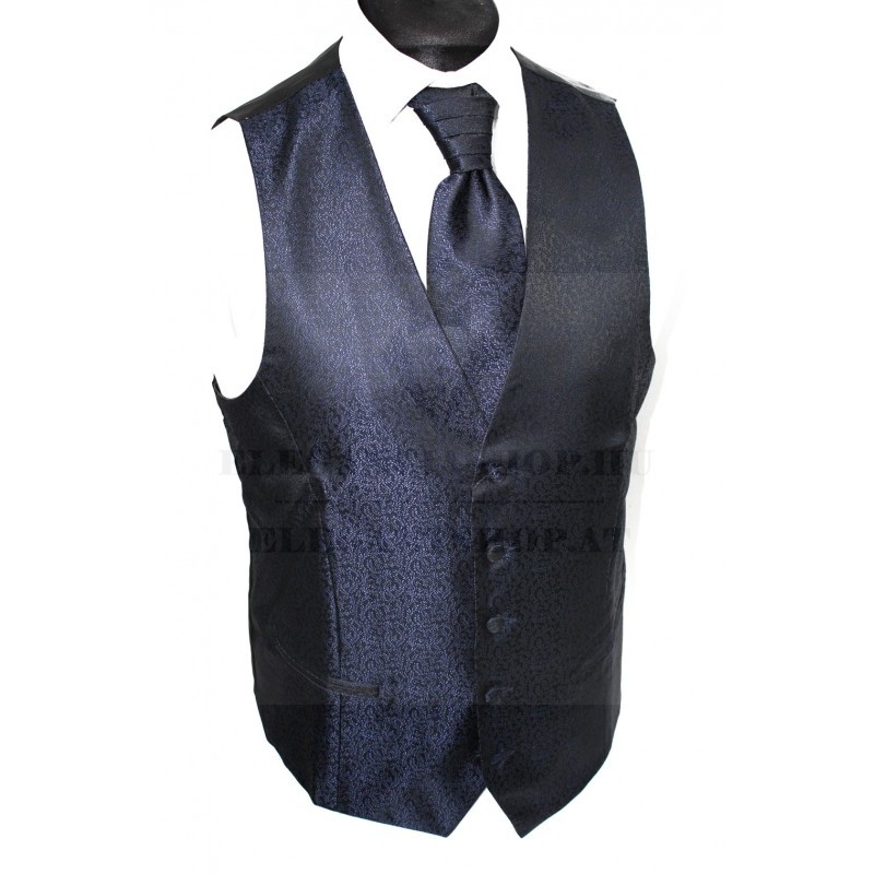 NM Alkalmi mellényszett - Sötétkék mintás