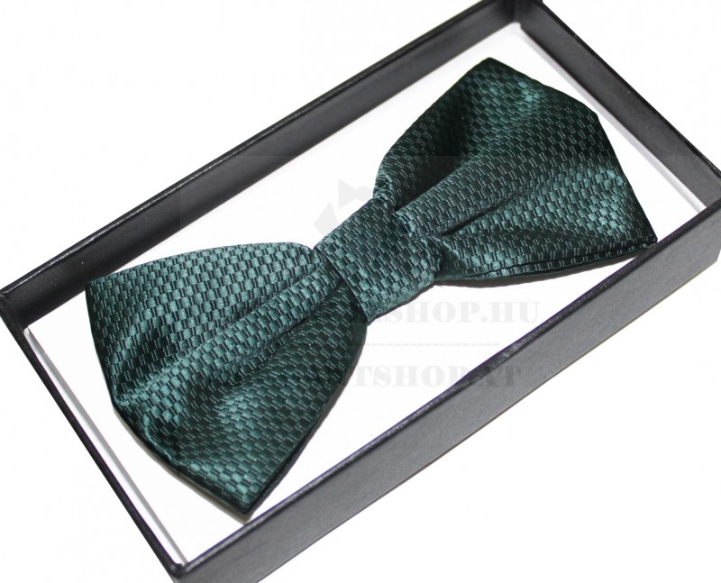 Díszdobozos mintás csokornyakkendő - Sötétzöld