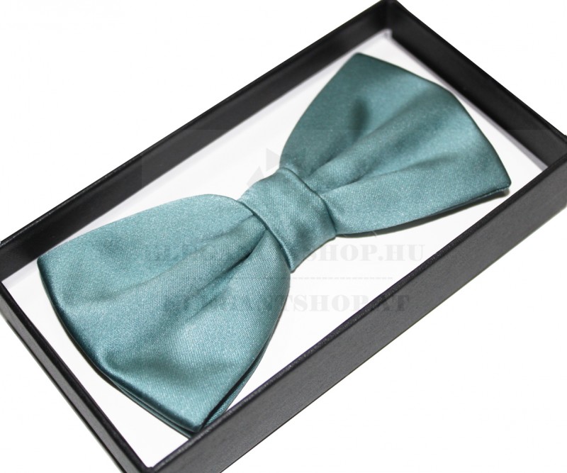 NM Díszdobozos szatén csokornyakkendő - Zöldesszürke