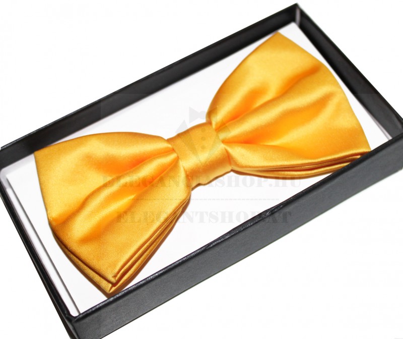 NM Díszdobozos szatén csokornyakkendő - Aranysárga