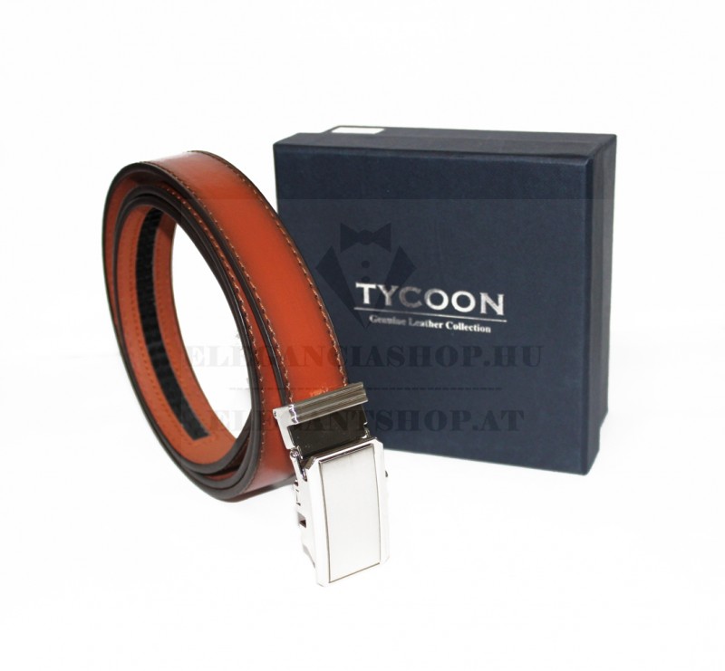 Tycoon férfi bőr öv - Caramell