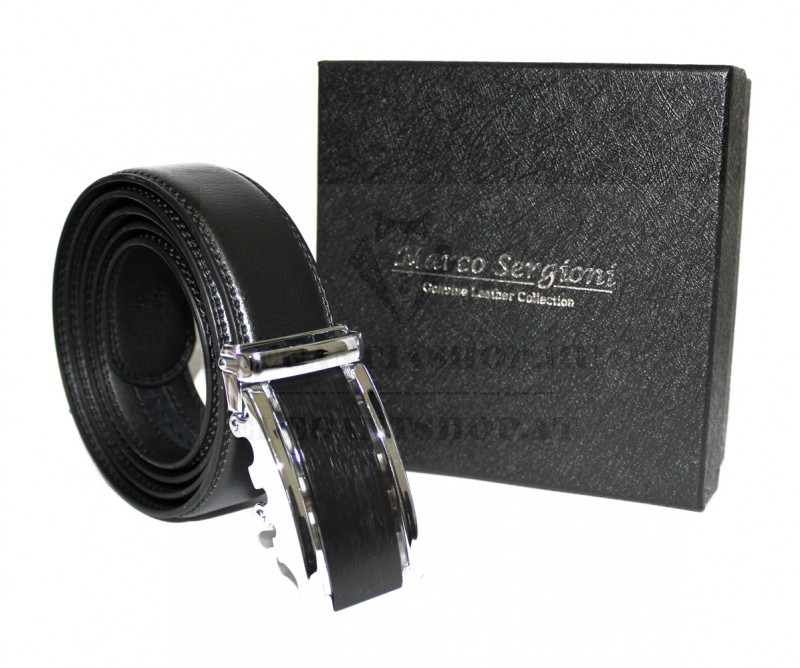 Marco Sergioni férfi bőr öv - Fekete