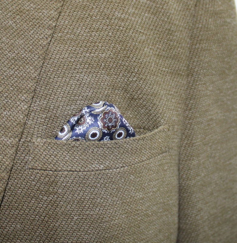 Goldenland slim nyakkendő - Sötétkék mintás