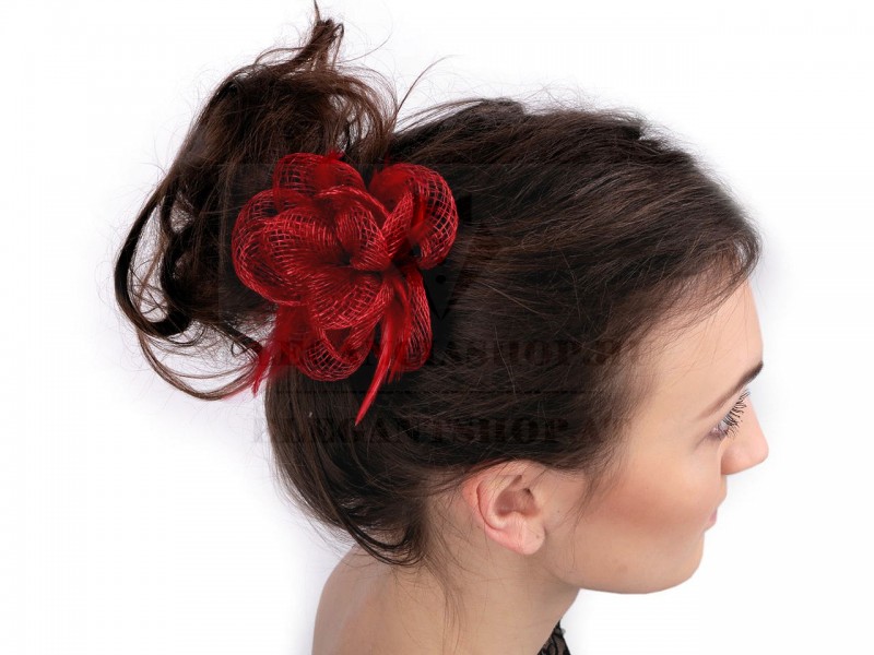 Bross / hajdísz virág tollal