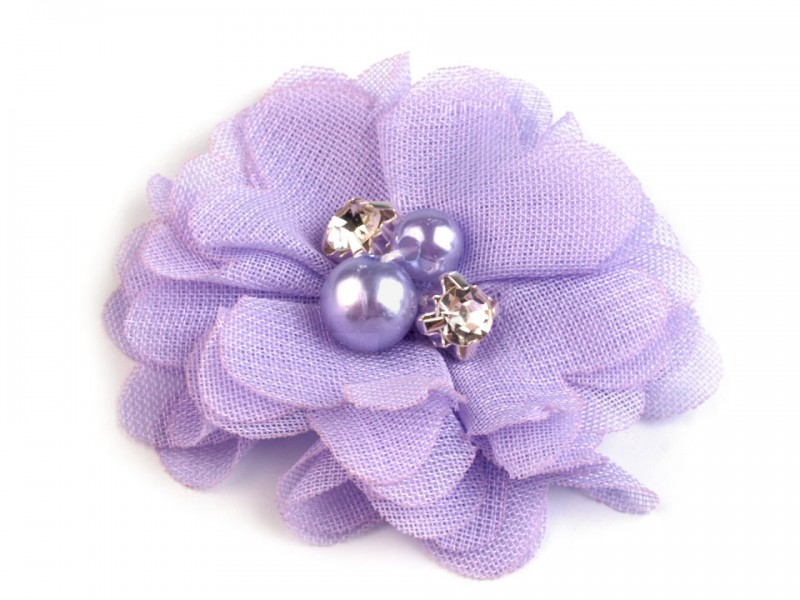 Textil virág - Fekete