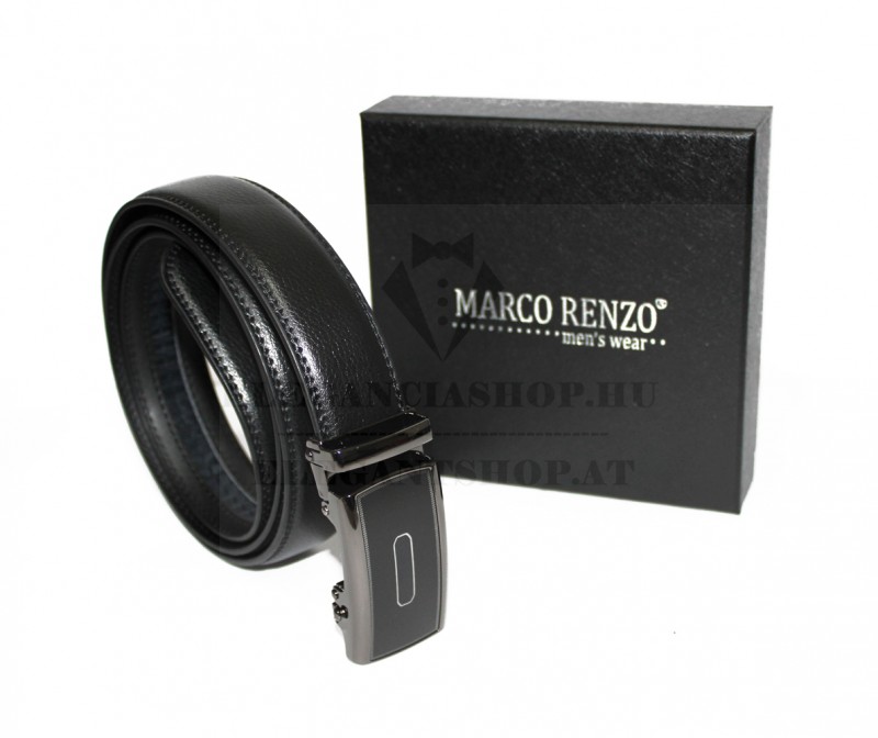 Marco Sergioni extra hosszú férfi bőr öv - Fekete