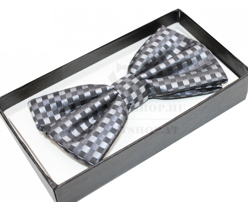 NM Díszdobozos csokornyakkendő - Szürke kockás