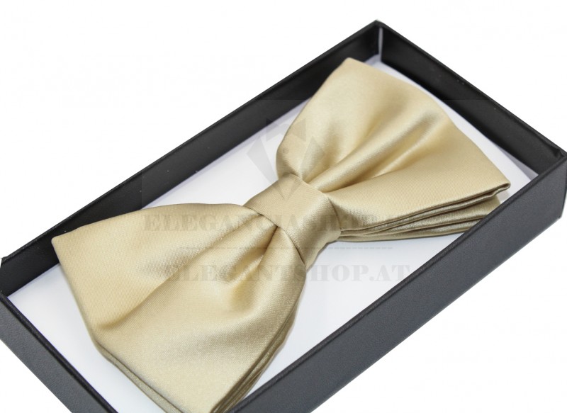 NM Díszdobozos szatén csokornyakkendő - Világosarany
