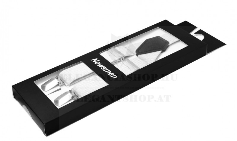 NM Díszdobozos unisex nadrágtartó - Fehér