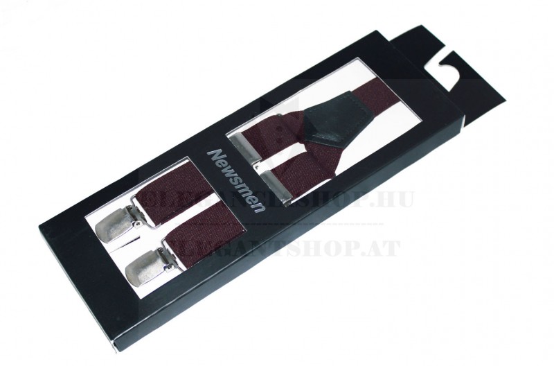 NM Díszdobozos unisex nadrágtartó - Sötétbarna