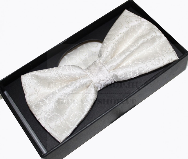 NM Díszdobozos mintás csokornyakkendő szett - Ecru mintás