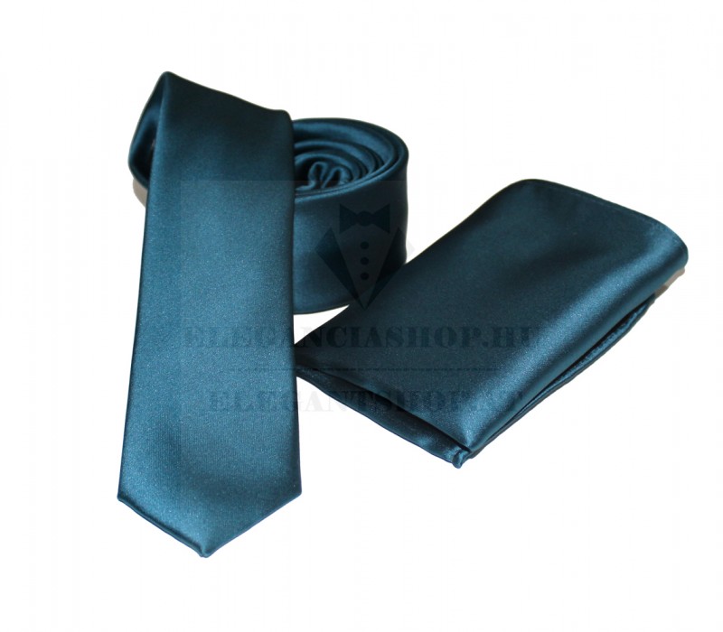 NM Slim szatén szett - Olajkék