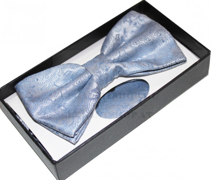 NM Díszdobozos mintás csokornyakkendő szett - Kék mintás