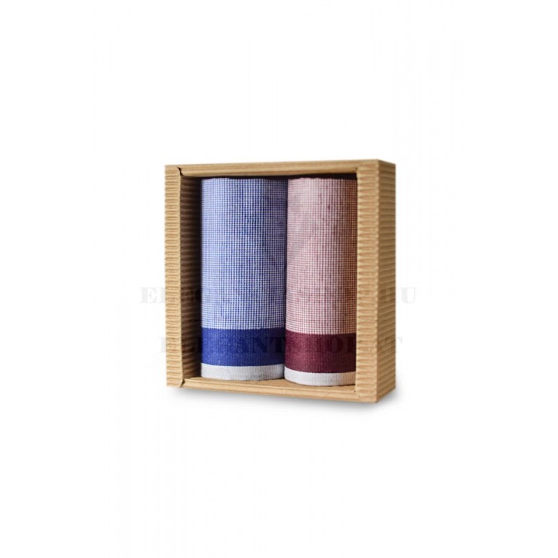 Férfi zsebkendő csomag dobozban - 2 db